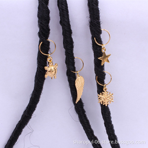 clear round hair beads for dread locs hair accessory
